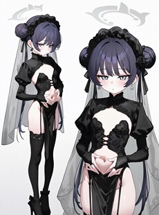 火华家原创设计 エコ授权 蔚蓝档案 妃咲同人异色花嫁 cos现货