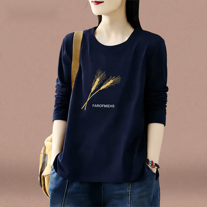 时尚保暖长袖T恤女洋气上衣体恤