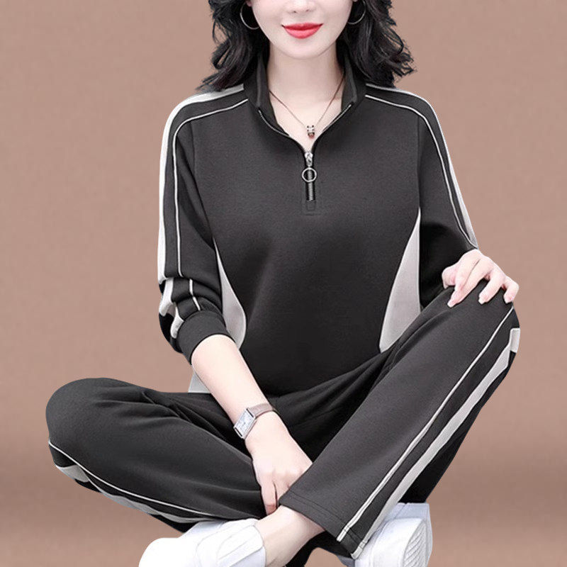 气质时尚立领套装女广场舞两件套