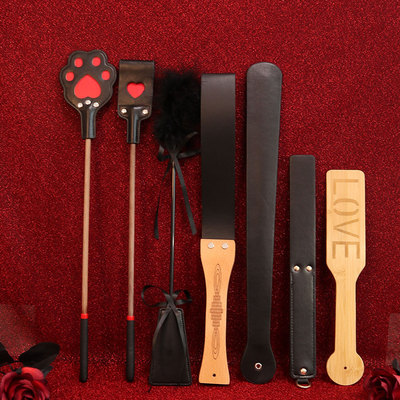 SP猫爪拍马鞭双层皮拍小圈实践工具套装小皮鞭拍子爱心镂空皮拍子