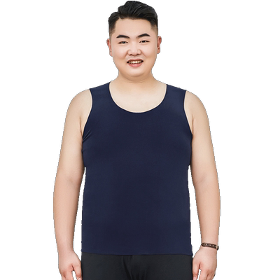 雅鹿无痕双面磨绒保暖背心男大码