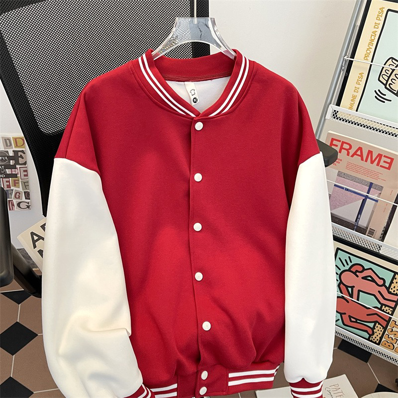 美式复古棒球服男女款春秋宽松百夹克