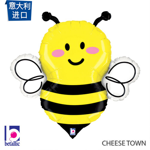 意大利进口小蜜蜂铝膜气球Betallic卡通可爱Bee儿童装饰布置生日