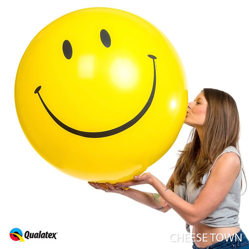 美国进口黄色笑脸微笑超大气球