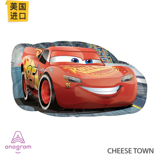 美国进口A牌Anagram闪电麦昆铝膜气球 汽车总动员McQueen卡通红色