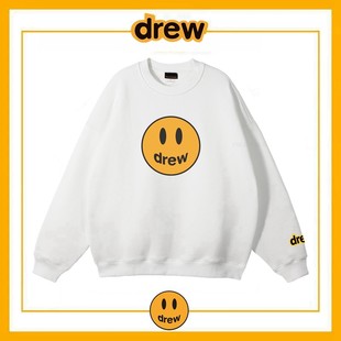 Drew笑脸圆领卫衣潮牌欧美高街贾斯汀比伯宽松情侣纯棉秋冬款 上衣