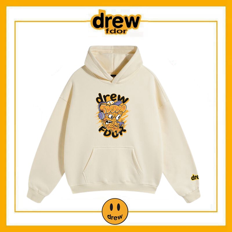 drew披萨连帽卫衣情侣帽衫图片