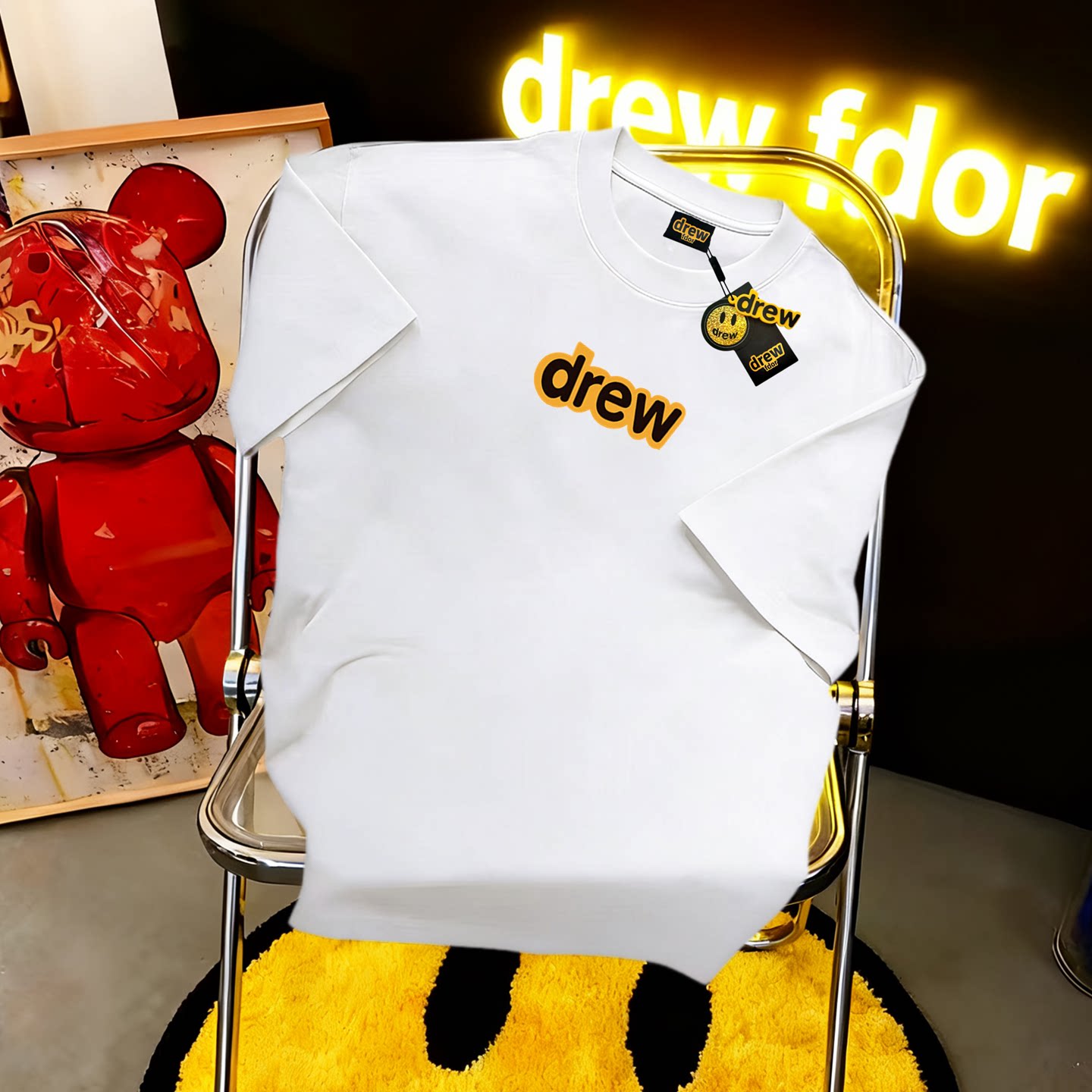 drew短袖T恤字母纯棉t恤上衣男女图片