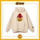 DREW FDOR笑脸趣味小众潮牌高街宽松情侣款 FOG加绒连帽卫衣外套