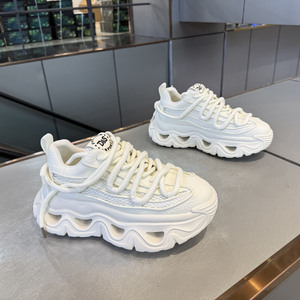 增高男鞋春季新款网面休闲鞋增高舒适运动鞋青年运动鞋猫眼老爹鞋