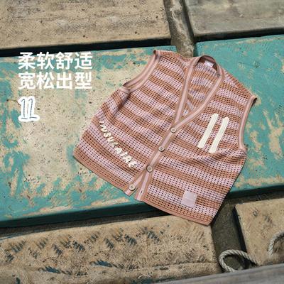 李宁正品INSULAiRE联名系列男女款时尚拼色宽松背心编织衫AMVV029