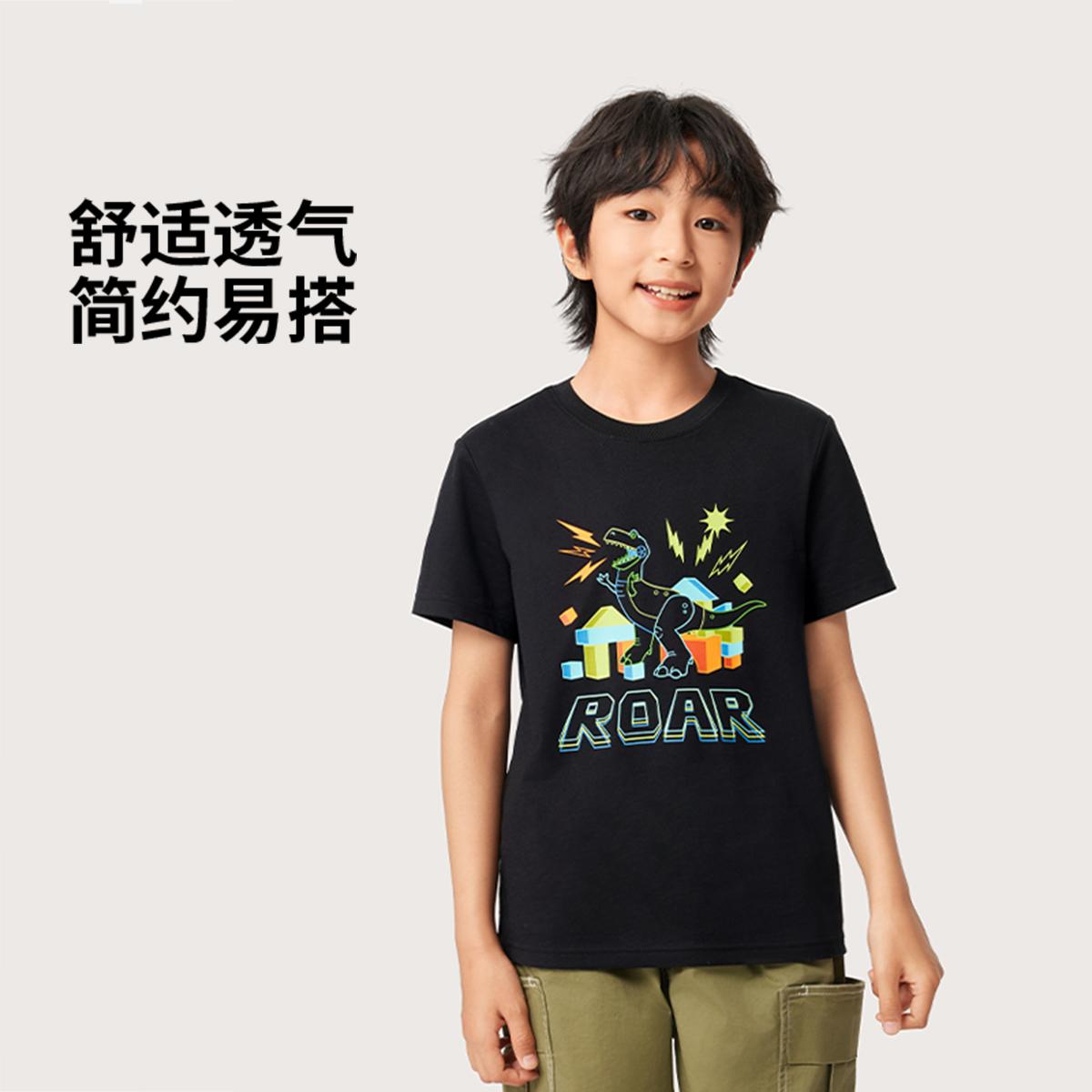 李宁正品迪士尼玩具总动员联名男童休闲印花透气短袖T恤YHSV295