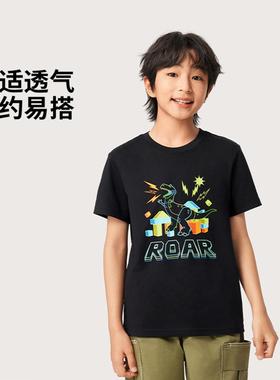 李宁正品迪士尼玩具总动员联名男童休闲印花透气短袖T恤YHSV295