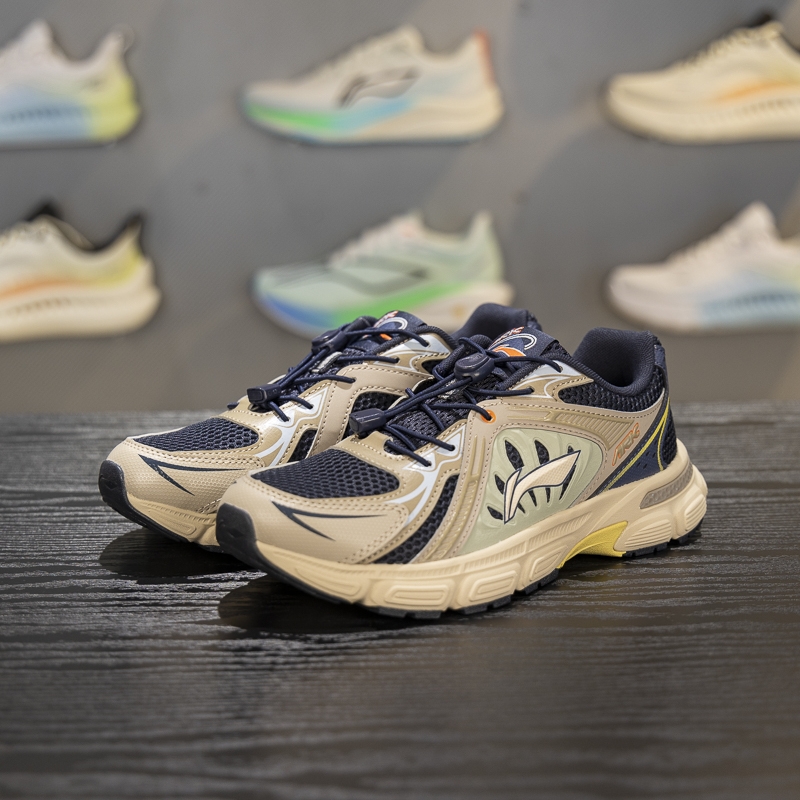 李宁正品2025新款男女大童防滑减震耐磨低帮运动休闲鞋YKCV096-1