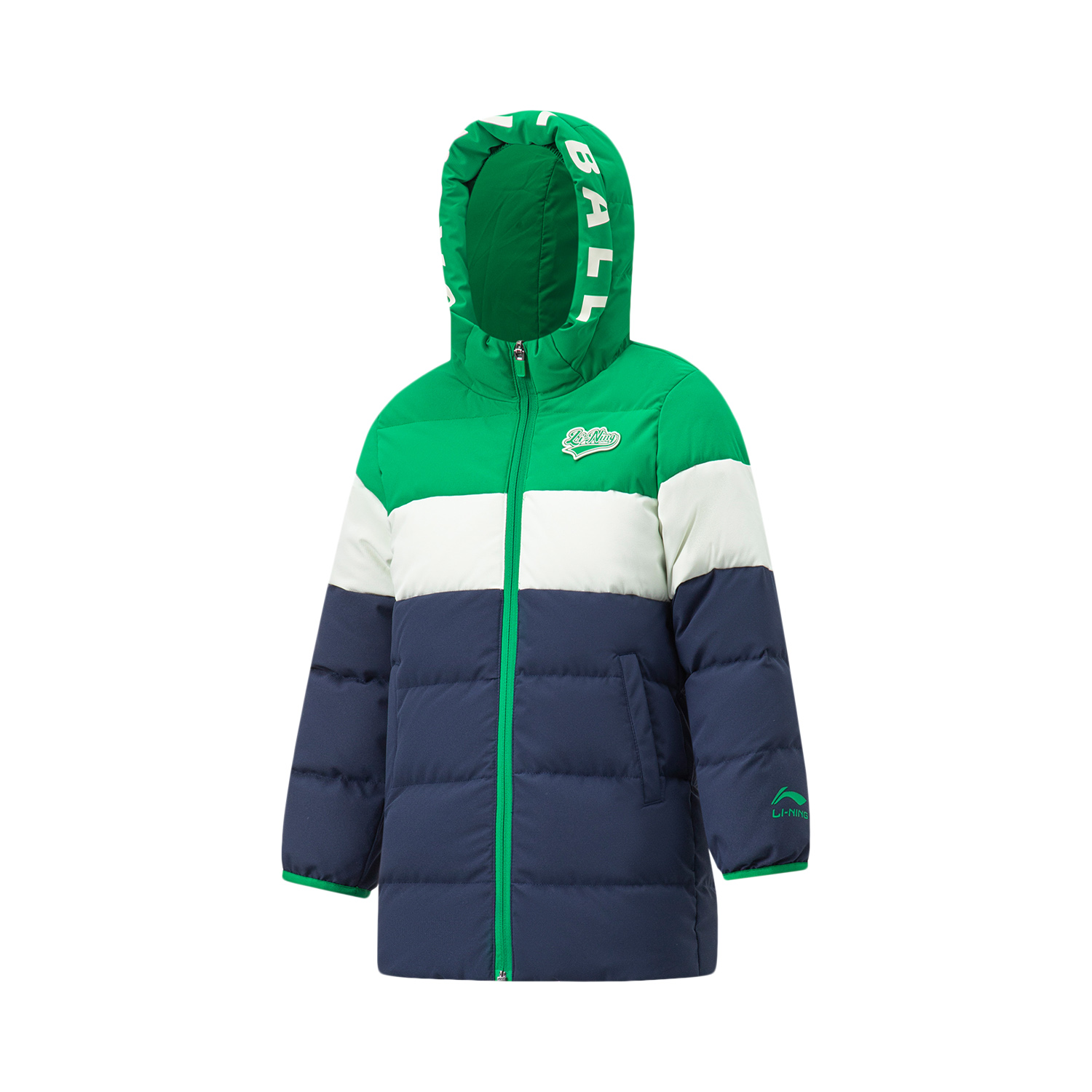 李宁正品女小童保暖羽绒服