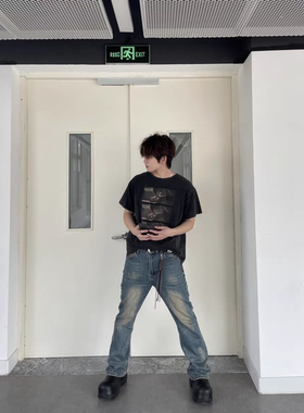 Lmyer  Undercover 魔法屋Archive单品水洗做旧印花T恤短袖