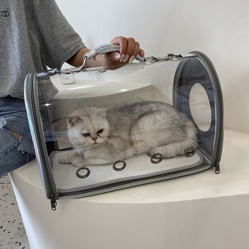 猫笼子外出便携斜跨宠物背包手提猫狗户外居家多用途透明太空舱包
