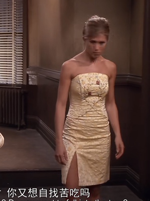 老友记Rachel同款新中式抹胸旗袍修身礼服复古连衣裙高端定制复刻