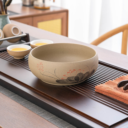 水洗茶洗粗陶大号手绘