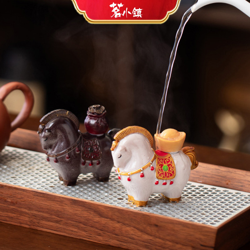 变色马上有钱茶宠摆件中式招财唐马茶几可养茶具茶盘配件精品茶宠,餐饮具,茶宠摆件,淘宝优惠券,粉丝福利购,淘宝优惠卷