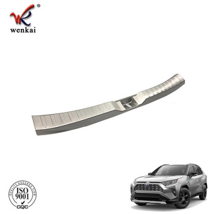 适用于2019-24款丰田Rav4荣放改装不锈钢内置后护板后踏板饰条黑