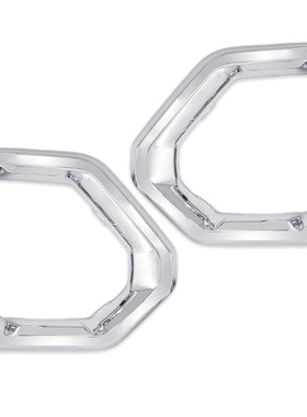 适用GMC Sierra 18-22前保险杠雾灯框电镀亮黑84176752, 84176753