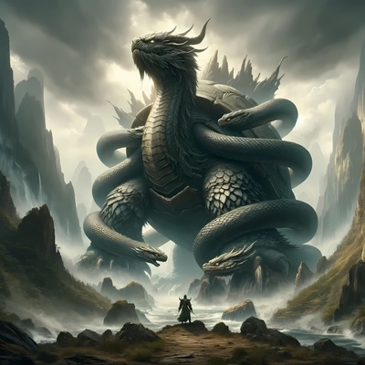 四大神兽青龙白虎玄武朱雀贴纸贴画客厅玄关墙面装饰中国风防水