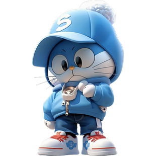 卡通哆啦A梦贴纸自贴卧室客厅墙面走廊装饰门窗室内车贴自粘防水