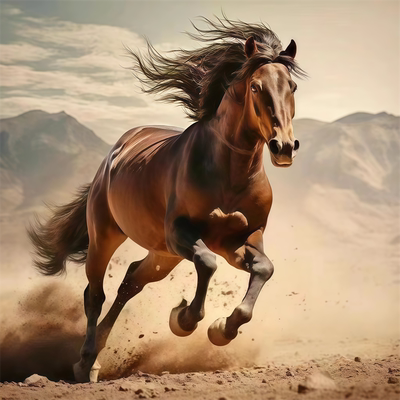 骏马奔腾海报客厅卧室办公室墙面装饰贴画马到成功防水遮瑕丑自粘