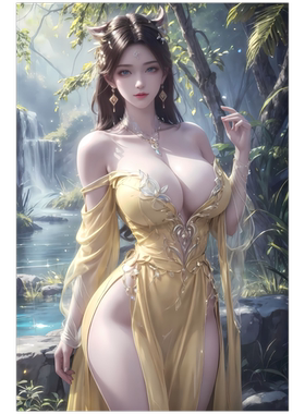 国漫超性感美少女贴纸卧室卫生间宿舍高清装饰自粘贴画仿真防水
