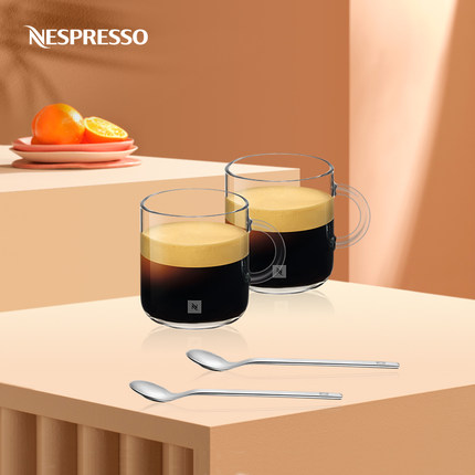 NESPRESSO Vertuo馥旋系列长杯咖啡杯套装 钢化咖啡杯265ml*2只