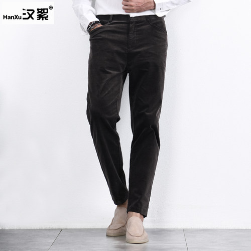 特制双股灯芯绒美式复古休闲长裤