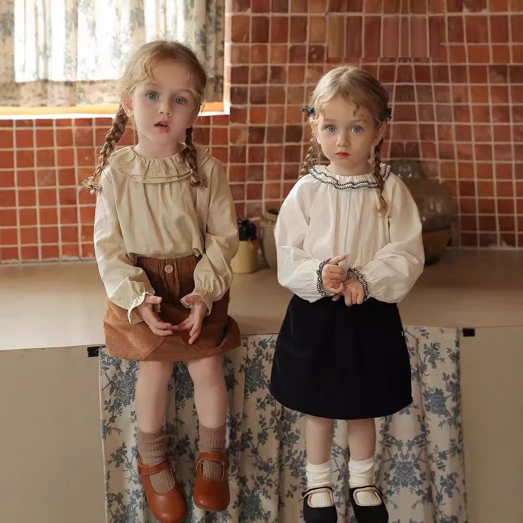 女童秋冬新款灯芯绒咖色半裙宝宝儿童春秋洋气百搭韩版半身裙裙子