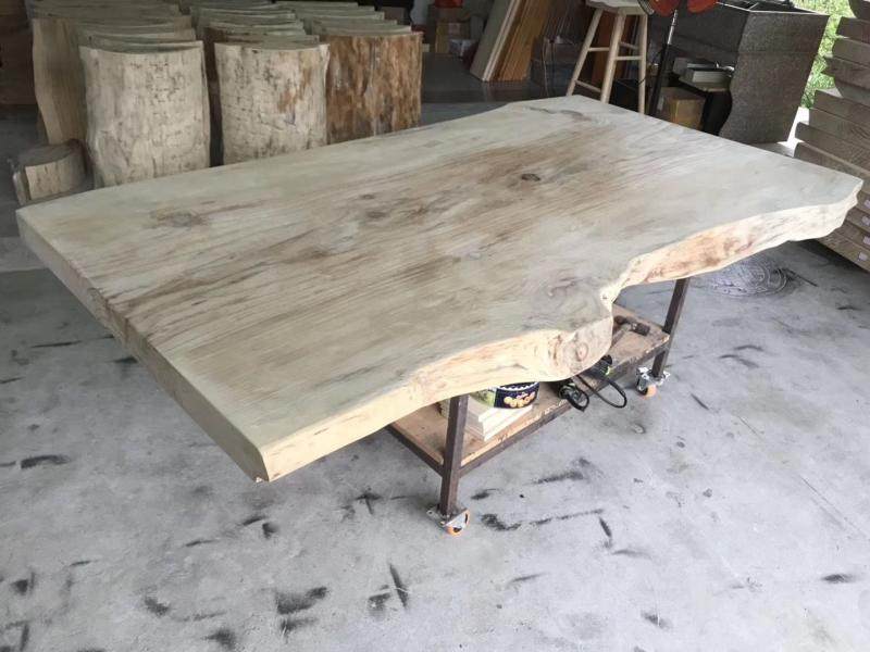 定做松木实木整板整张原木长方形桌面板大板办公茶桌酒吧吧台面板