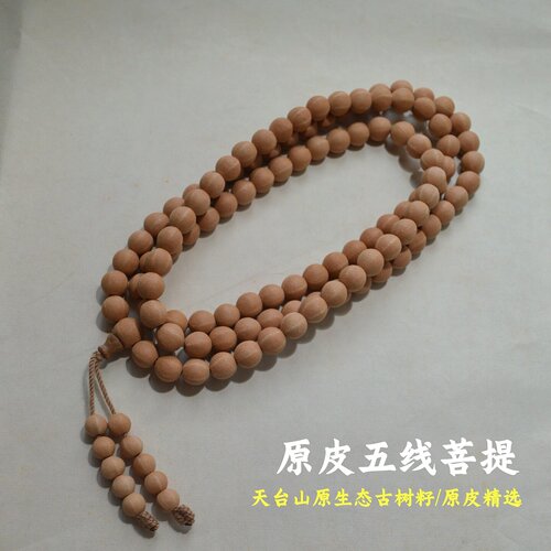 原皮子天台山五线菩提108颗佛珠