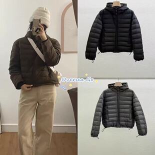 现货 statement 25冬季新款 韩系宽松休闲排骨连帽拉链羽绒服外套