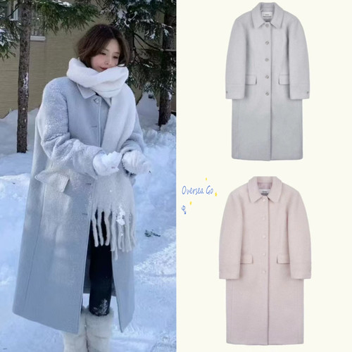 长款羊毛大衣外套韩系复古
