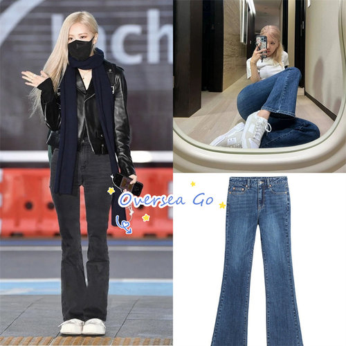 长裤牛仔裤金智妮朴彩英同款