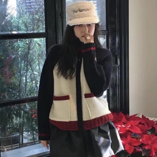 现货 the barnnet 新款 八奶圣诞滑雪高领拉链针织衫毛衣开衫外套