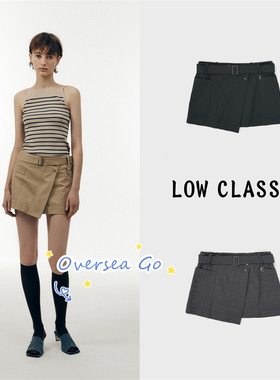 折扣现货 LOW CLASSIC 2023春夏新款 不规则腰带迷你半身裙短裙