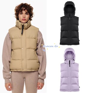 现货 Aritzia 26新款 时尚轻便鹅绒磨砂连帽羽绒背心马甲男女同款