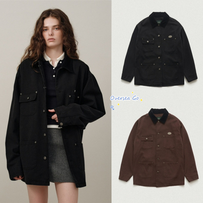 复古翻领夹克外套工装风