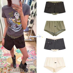 OPEN 平角短裤 韩国度假风迷你短裙 两件套女 2026早春新款 现货