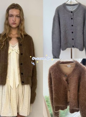 现货atelier edition 25新款车静媛同款软糯毛针织开衫毛衣外套女