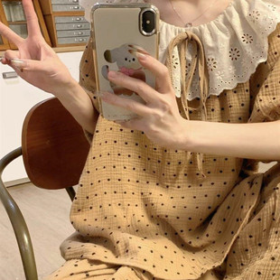 ins可爱花边甜美大码 薄款 韩版 家居服套装 短袖 纯棉睡衣女夏季 长裤