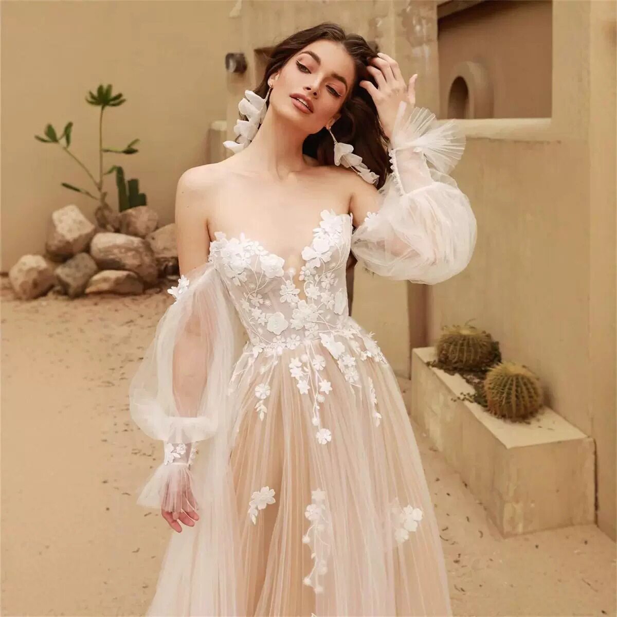 2026新款轻婚纱抹胸礼服气质蕾丝网纱显瘦新娘婚纱主纱长裙礼服女