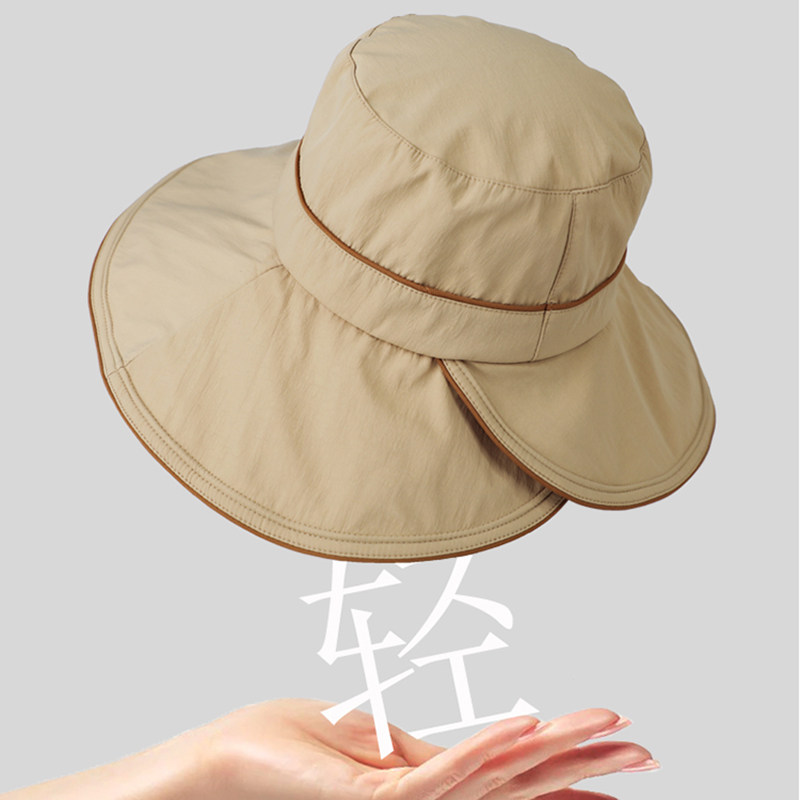 妈妈夏季帽子春秋薄款女中年洋气遮阳帽老年人奶奶防晒大檐渔夫帽