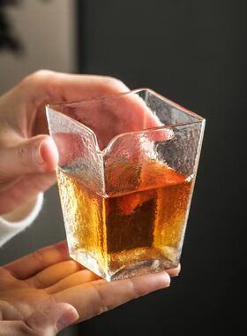 耐热公道杯四方玻璃高硼硅品茗杯