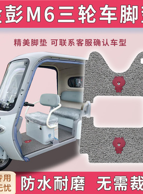 适用金彭M6三轮车脚垫JP800DZK-18E脚踏板踩垫免裁踏皮配件地垫m6