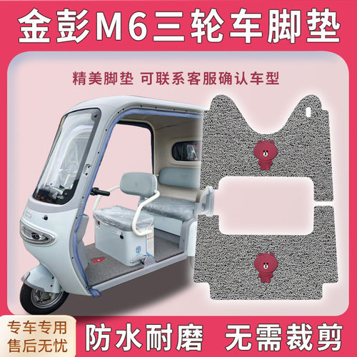 适用金彭M6三轮车脚垫JP800DZK-18E脚踏板踩垫免裁踏皮配件地垫m6